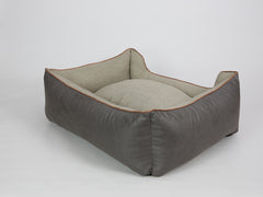 Beckley Orthopaedic Walled Dog Bed - Taupe / Chocolate, Large