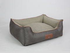 Beckley Orthopaedic Walled Dog Bed - Taupe / Chocolate, Large