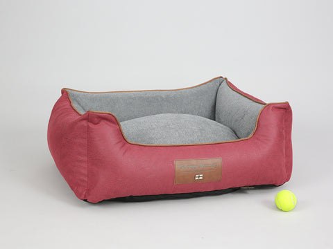 Beckley Orthopaedic Walled Dog Bed - Cherry / Cloud, Medium