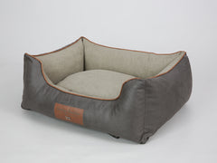 Beckley Orthopaedic Walled Dog Bed - Taupe / Chocolate, Medium