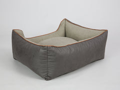 Beckley Orthopaedic Walled Dog Bed - Taupe / Chocolate, Medium