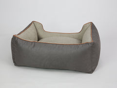 Beckley Orthopaedic Walled Dog Bed - Taupe / Chocolate, Medium