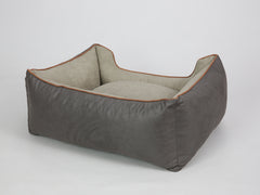 Beckley Orthopaedic Walled Dog Bed - Taupe / Chocolate, Medium