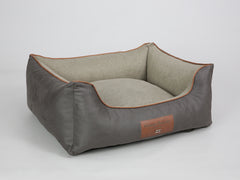 Beckley Orthopaedic Walled Dog Bed - Taupe / Chocolate, Medium