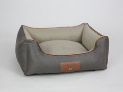 Beckley Orthopaedic Walled Dog Bed - Taupe / Chocolate, Medium