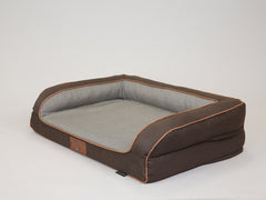 Beckley Dog Sofa Bed - Chestnut / Stone, Medium