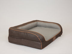 Beckley Dog Sofa Bed - Chestnut / Stone, Medium