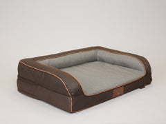 Beckley Dog Sofa Bed - Chestnut / Stone, Medium