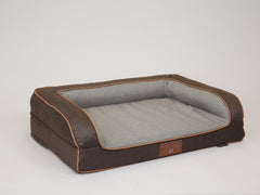 Beckley Dog Sofa Bed - Chestnut / Stone, Medium