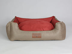 Selbourne Orthopaedic Walled Dog Bed - Ginger / Chestnut, X-Large
