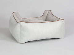 Exbury Orthopaedic Walled Dog Bed - Silver / Taupe, Small
