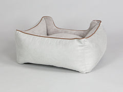 Exbury Orthopaedic Walled Dog Bed - Silver / Taupe, Small
