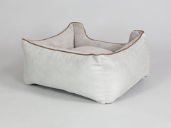 Exbury Orthopaedic Walled Dog Bed - Silver / Taupe, Small
