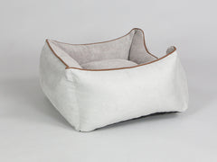 Exbury Orthopaedic Walled Dog Bed - Silver / Taupe, Small