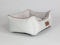 Exbury Orthopaedic Walled Dog Bed - Silver / Taupe, Small