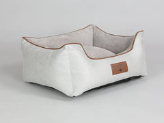Exbury Orthopaedic Walled Dog Bed - Silver / Taupe, Small