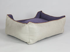 Selbourne Orthopaedic Walled Dog Bed - Taupe / Grape, Medium