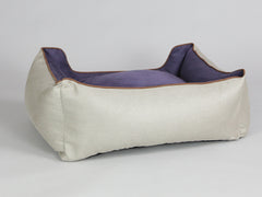 Selbourne Orthopaedic Walled Dog Bed - Taupe / Grape, Medium