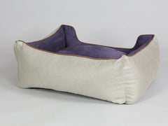 Selbourne Orthopaedic Walled Dog Bed - Taupe / Grape, Medium