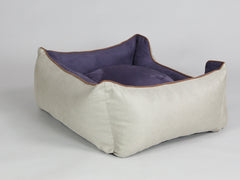 Selbourne Orthopaedic Walled Dog Bed - Taupe / Grape, Medium