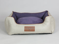 Selbourne Orthopaedic Walled Dog Bed - Taupe / Grape, Medium