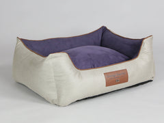 Selbourne Orthopaedic Walled Dog Bed - Taupe / Grape, Medium