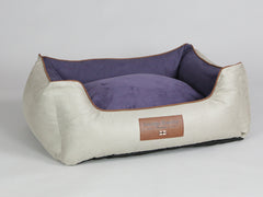 Selbourne Orthopaedic Walled Dog Bed - Taupe / Grape, Medium