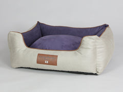 Selbourne Orthopaedic Walled Dog Bed - Taupe / Grape, Medium