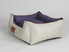 Selbourne Orthopaedic Walled Dog Bed - Taupe / Grape, Medium