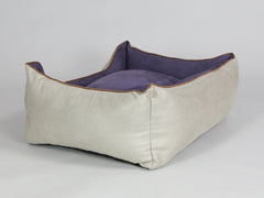 Selbourne Orthopaedic Walled Dog Bed - Taupe / Grape, Medium