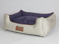 Selbourne Orthopaedic Walled Dog Bed - Taupe / Grape, Large