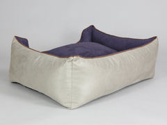 Selbourne Orthopaedic Walled Dog Bed - Taupe / Grape, Large