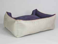 Selbourne Orthopaedic Walled Dog Bed - Taupe / Grape, Large