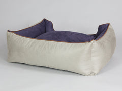 Selbourne Orthopaedic Walled Dog Bed - Taupe / Grape, Large