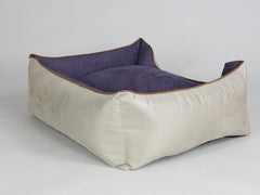 Selbourne Orthopaedic Walled Dog Bed - Taupe / Grape, Large