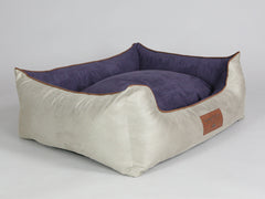 Selbourne Orthopaedic Walled Dog Bed - Taupe / Grape, Large