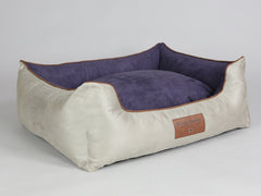 Selbourne Orthopaedic Walled Dog Bed - Taupe / Grape, Large