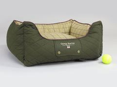 Country Orthopaedic Walled Dog Bed - Olive Green, Small