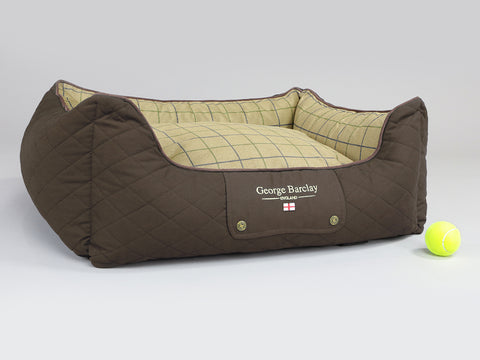 Country Orthopaedic Walled Dog Bed - Chestnut Brown, Medium