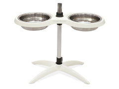 Height Adjustable Double Feeding Dog Bowl 2 x 2200ml