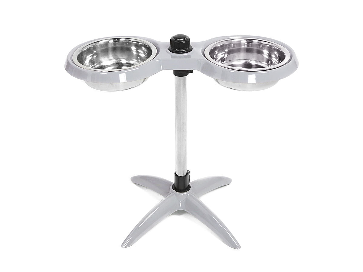 Height Adjustable Double Feeding Dog Bowl 2 x 1400ml