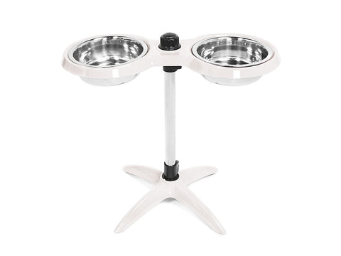 Height Adjustable Double Feeding Dog Bowl 2 x 1400ml