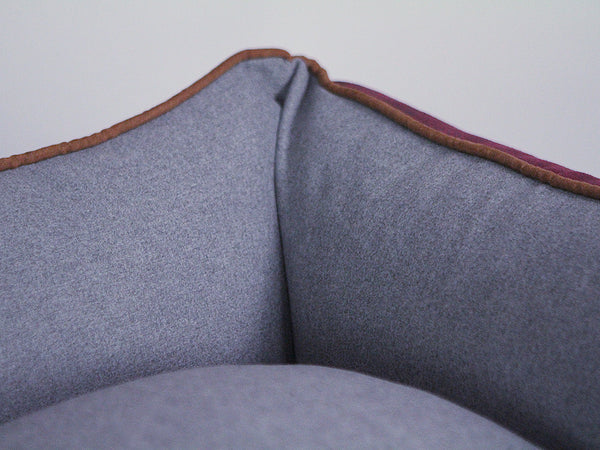 Exbury Orthopaedic Walled Dog Bed - Chianti / Ash, Small