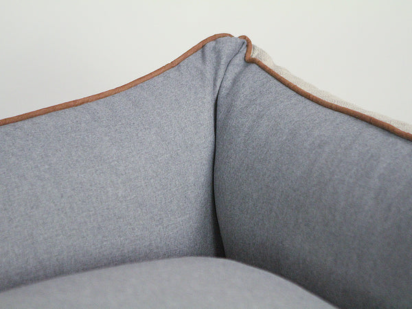 Selbourne Orthopaedic Walled Dog Bed - Taupe / Ash, Large