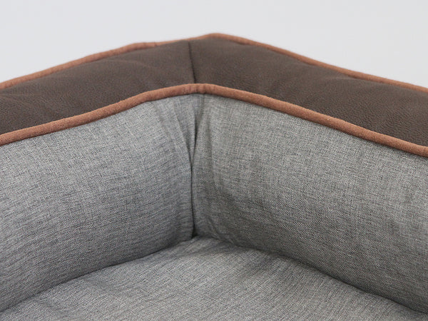 Beckley Dog Sofa Bed - Chestnut / Stone, Medium