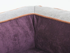 Monxton Dog Sofa Bed - Silver / Vino, Large