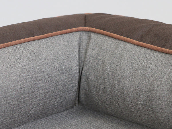 Beckley Dog Sofa Bed - Chestnut / Stone, Large