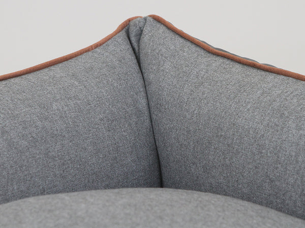 Beckley Orthopaedic Walled Dog Bed - Iron / Ash, Large