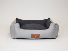 Monxton Orthopaedic Walled Dog Bed - Silver / Onyx, Large