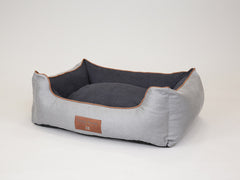 Monxton Orthopaedic Walled Dog Bed - Silver / Onyx, Large